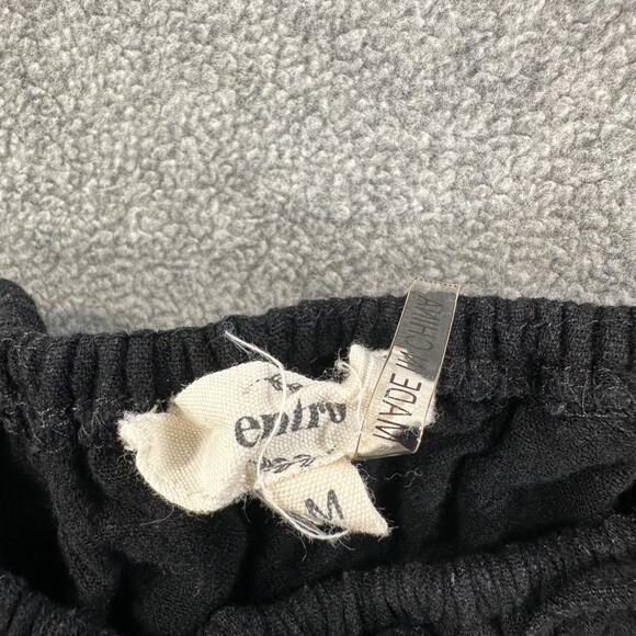 Entro Off Shoulder Cropped Peasant Blouse Women's Medium Black Pleated Ruffle - Picture 3 of 7